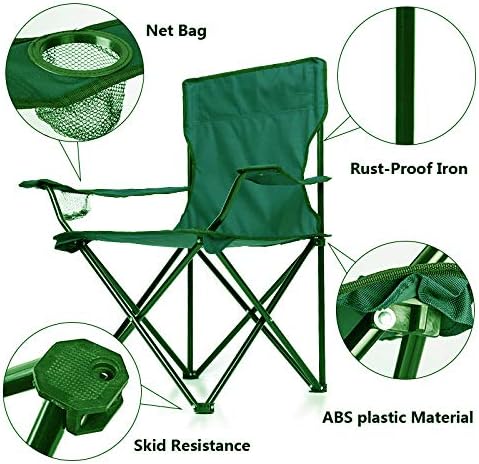 Load image into Gallery viewer, Folding Camping Chair | Portable Beach Chair with Cup Holder | With Carry Bag | For Fishing, Camping, Picnic, BBQ, Beach &amp; Other Outdoor Activities
