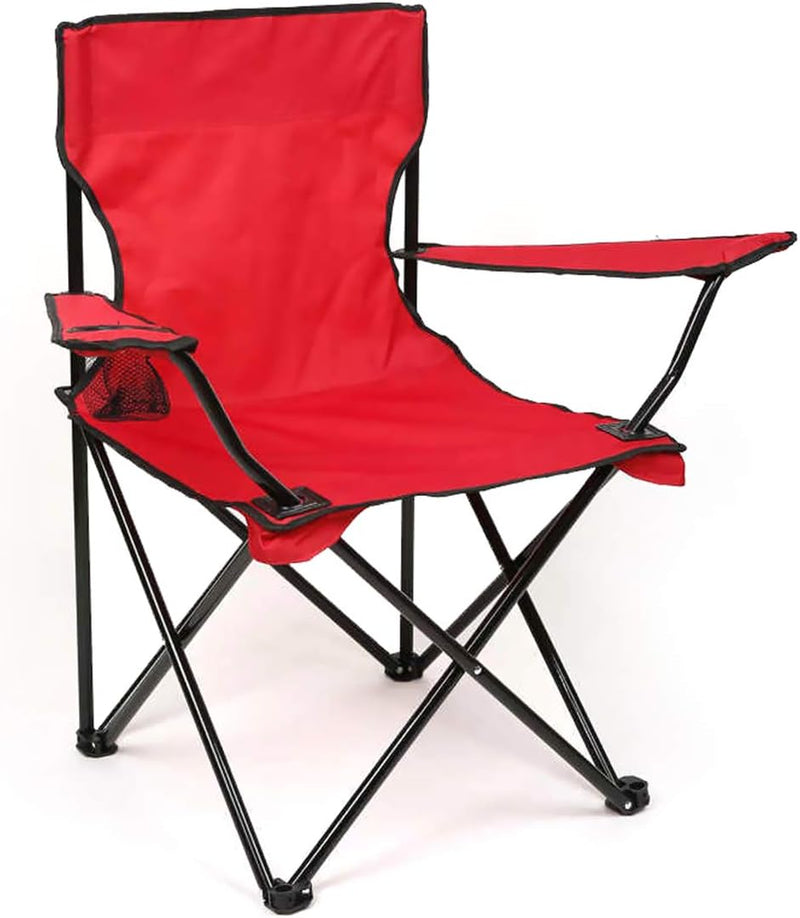 Load image into Gallery viewer, Folding Camping Chair | Portable Beach Chair with Cup Holder | With Carry Bag | For Fishing, Camping, Picnic, BBQ, Beach &amp; Other Outdoor Activities
