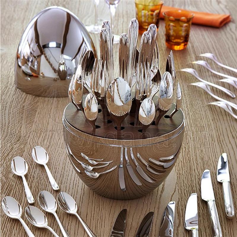 Load image into Gallery viewer, Luxury Stainless Steel 24-Piece Cutlery Set – Elegant and Durable Silverware Set, Dishwasher Safe Flatware for 6, Mirror-Polished, Rust-Resistant, Perfect for Home &amp; Formal Dining
