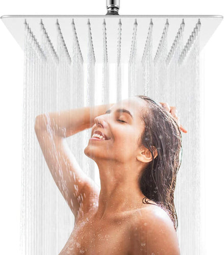 Rain Shower Head - 12'' Large Rainfall Shower Head Made of 304 Stainless Steel -.