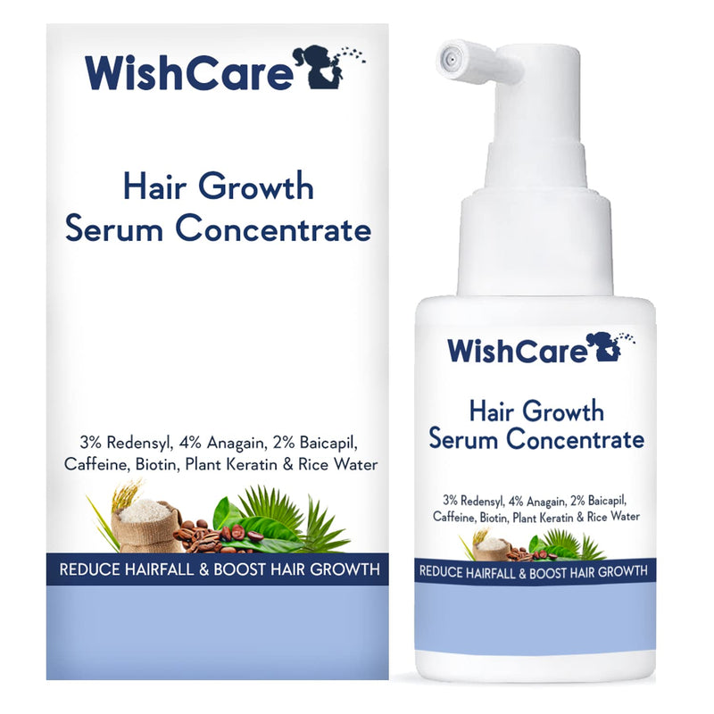 Load image into Gallery viewer, WishCare Hair Growth Serum Concentrate 3 Redensyl, 4 Anagain, 2 Baicapil, Caffeine, Biotin, Plant Keratin Rice Water Hair Growth Serum for Men Women
