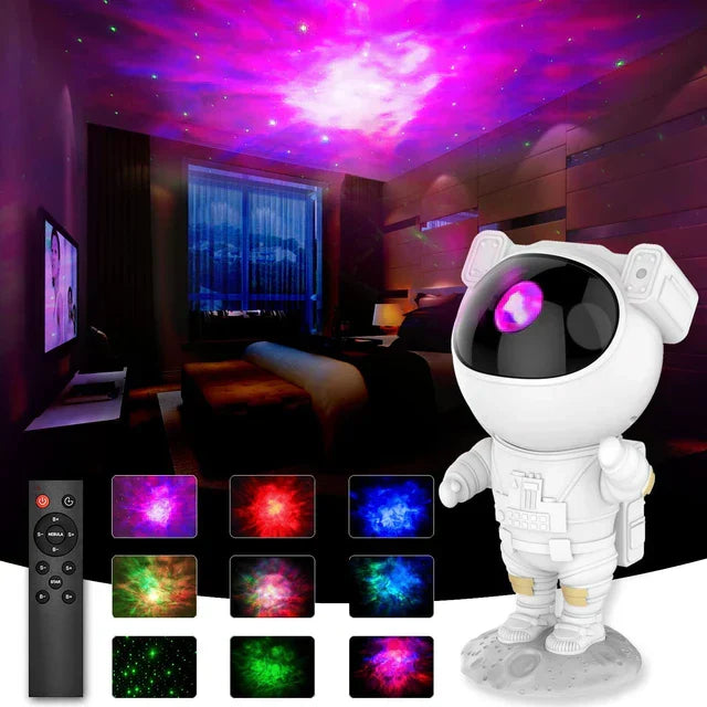 Load image into Gallery viewer, Rocket Astronaut Star Projector Night Light with Remote Control 360 Adjustable Design Nebula Galaxy Lighting for Children
