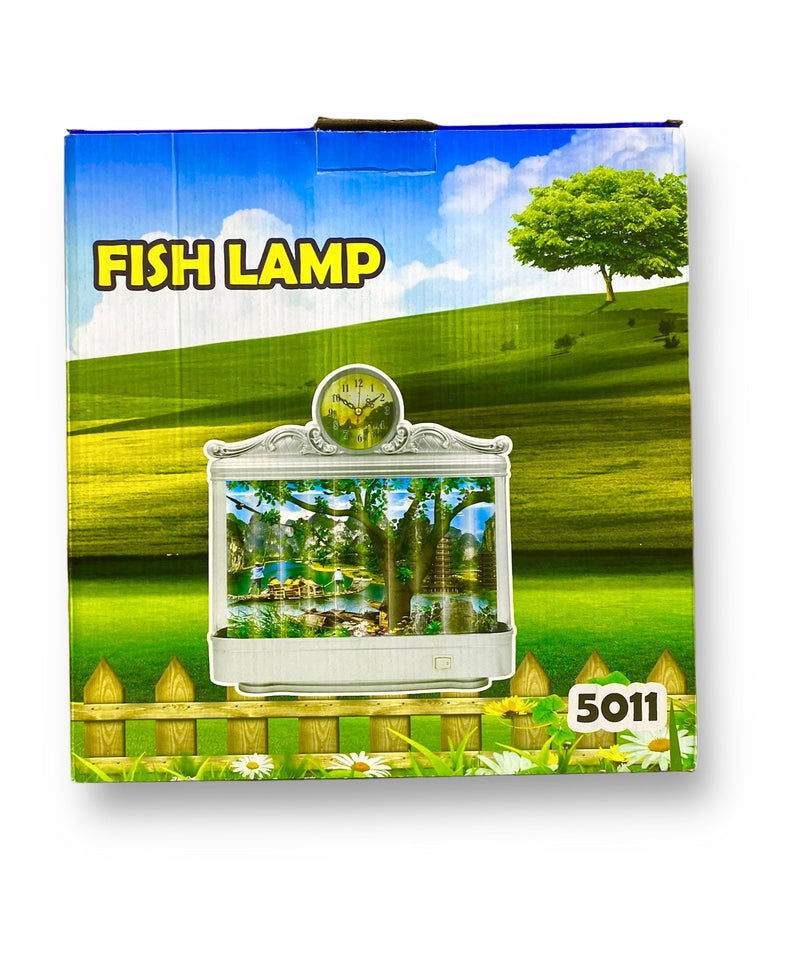 Load image into Gallery viewer, Fish Aquarium Decorative Lamp With Clock,Aquarium Lights Motion Lamp Night Light with Moving Fish,Gift for Kids Fake Fish Tank Mini Aquarium,Artificial Tropical Fish Decorative
