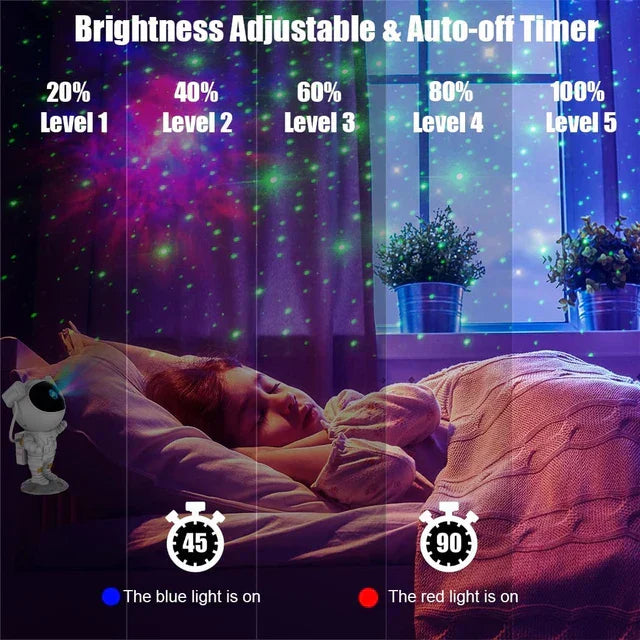 Load image into Gallery viewer, Rocket Astronaut Star Projector Night Light with Remote Control 360 Adjustable Design Nebula Galaxy Lighting for Children
