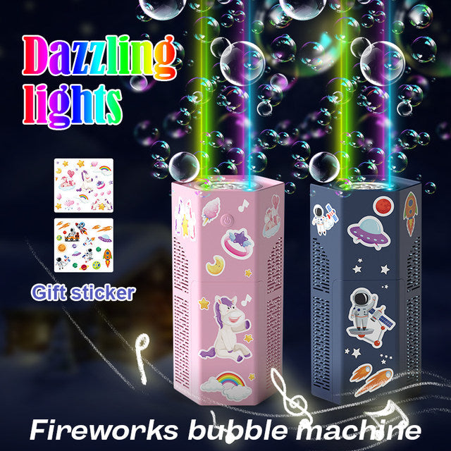 Load image into Gallery viewer, New Fireworks Bubble Machine Automatic Electric Bubbles Machine With Music Colorful Light  Spring Festival Wedding Gift Toy
