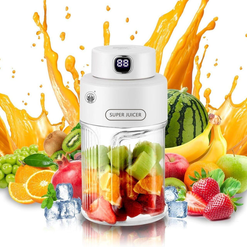 Load image into Gallery viewer, Super USB Juicer – Portable Rechargeable Blender for Smoothies, Shakes, &amp; Juices – 500mL Personal Juicer with Powerful Motor, USB Charging, 6 Stainless Steel Blades, BPA-Free
